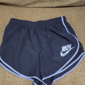 Nike Dri Fit running shorts sz L black/gray trim